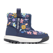 Columbia Youth Snowtrot Mid Insulated Snow Boot, 200g Insulation, Omni-Heat Lining, Omni-Shield Water Resistant, Omni-Grip Outsole, Nocturnal/Wildflower Whimsy, Size 5, 207891