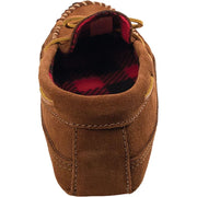 Minnetonka Double-Bottom Fleece Slipper Mocs for Men - Brown - 10M