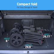SACVON All-Terrain Wagon Stroller for Toddlers with Side-by-Side Seating, Adjustable Handlebar, Detachable Canopy, Storage Organizer, Dark Gray
