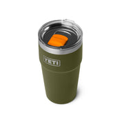 YETI Rambler 20-Oz. Stackable Tumbler with MagSlider Lid - Olive/King Crab Orange