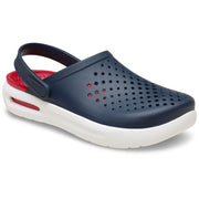 Crocs Inmotion Clogs, LiteRide Foam Footbed, Pivotable Backstrap, Navy, Unisex Size 12 Men/14 Women, 209964-410