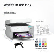 Epson EcoTank ET-3943 Wireless All-in-One Color Supertank Printer, Refillable Ink Tanks, 2.4