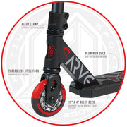 Madd Gear CARVE PRO Black Red Scooter for Ages 6+