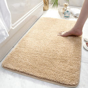 GYTF Non Slip Small Bathroom Rug, Absorbent Thick Soft Microfiber Bath Mat, Beige, 16x24 in