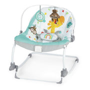 Bright Starts 13031-3-A1-LN-O-MEES-W11 Wild Vibes Infant to Toddler Rocker with Vibrations Newborn Unisex