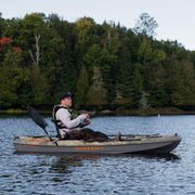 Pelican Catch Classic 100 Sit-On-Top Fishing Kayak, Ergocast Dual-Position Seating, Tunnel Hull, Beige, 10 ft