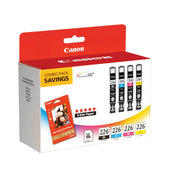 Canon 4546B009 Ink and Paper Combo Pack 226-BK, 226-C, 226-M, 226-Y Ink Cartridge