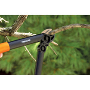 Fiskars 1077513 PowerGear Titanium Compound-Action Bypass Lopper, 15 in, Black and Orange