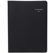 AT-A-GLANCE Weekly Appointment Book Planner, Large 8.25 x 11 in, Black Faux Leather Cover, 13-Month 2021-2022, Twin Wire Binding, Ink Bleed-Resistant Paper, 709500521