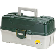 Plano 3-Tray Tackle Box with Dual Top Access, Dark Green Metallic/Off White