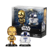 Hot Toys YuMe Star Wars C-3PO and R2-D2 Cosbaby Bobble-Head Collectible Set, Metallic Gold and Multicolor, 2.8x7x6 in, 17841