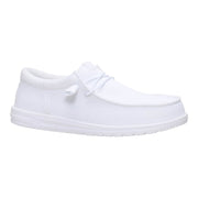 Heydude Wally Funk Mono Men's Casual Shoes, White, Slip-On Loafers with Elastic Laces and Removable Foam Insoles, Size 12M, 40011-100