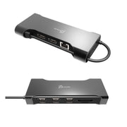 j5create Flexible Ports USB-C Dual 4K60 HDMI Hub Pro 12 in 1, Space Grey, 100W Power Delivery, Gigabit Ethernet, SD/microSD Card Reader, JCD367