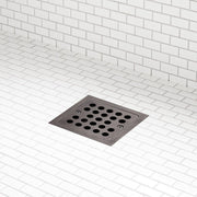 Signature Hardware SH608GM Menlo 4-1/2 in. Square Shower Drain in Gunmetal