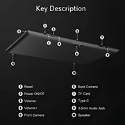NOVOJOY 10.1 Inch Android 14 Tablet, Quad-Core Processor, 2GB RAM, 32GB Storage Expandable to 512GB, Dual 8MP Cameras, 1280x800 IPS Display, 6000mAh Battery, Gray