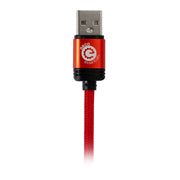 Deco Essentials TC6NRED 6FT Braided USB Type-C Charge & Sync Cable, Red, Nylon Fiber, 480Mbps