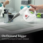 BISSELL Steam Shot Extended Reach Handheld Steam Cleaner, 1000W, 16ft Cord, 10 fl oz Tank, Chemical-Free Cleaning, 4171W