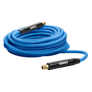 HART Tools Lay Flat Pneumatic Air Hose, 50 ft, 1/4 in, Kink Resistant, 360 Swivel Fittings, 300 PSI, Black
