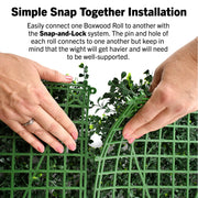 Screenguard Faux Green Boxwood Privacy Screen, Durable Plastic, 36 in H x 8 ft L, Natural Appearance