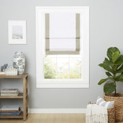 Exclusive Home YO015379DSEHA1 A421 Frontera Grey Solid Blackout Roman Shade, 23 in. W x 64 in. L