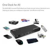 Wavlink UD69DK1-BL USB 3.0 / USB C Ultra 5K Universal Docking Station