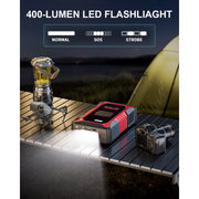 Gooloo A3 Portable Car Jump Starter with 3000A Peak Current, Built-In 150PSI Digital Tire Inflator, 12V Car Battery Charger Booster, LED Flashlight, Power Bank