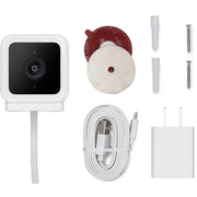 Wyze WYZEC3X2 Cam v3 w/Color Night Vision, 1080p HD Indoor/Outdoor Security Camera, 2-Pack, White