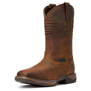 Ariat Anthem Patriot Waterproof Western Boot, Distressed Brown, Square Toe, 10-Inch Shaft, 1.5-Inch Horseman Heel, Medium Width, 9.5