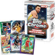 Topps 25 TP BK CHROME VB 2025 Chrome Basketball Trading Card Box, 8 Packs with 4 Cards Each, 200-Card Base Set