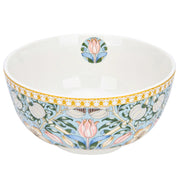 STPGoods Morris Garden Bone China Dinnerware Set of 24 Service for 6 in Gift Box 24-Piece Dish Set of Plates and Bowls