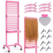 Caydo Adjustable 280 Pegs Braiding Rack, Hair Racks with Tray and Braiding Tools, 2-sided Braid Rack for Braiders
