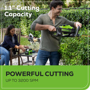 Greenworks 60V Brushless Cordless Hedge Trimmer, 26-Inch Dual-Action Blades, 2.0Ah Battery and Charger Included, Model HT60L211