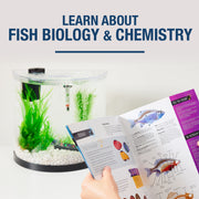 Tetra STEM 3 Gallon Half-Moon Aquarium Kit with LED Bubbling Air Stone, Whisper 4i Filter, Air Pump, Test Strips, Thermometer, STEM Activity Guide, AQ-78482