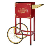 Great Northern Popcorn Matinee 8oz Popcorn Machine Cart, Red, Powder-Coated Steel, Storage Cabinet, Bicycle-Style Wheels, 83-DT5710