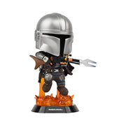 Hot Toys YuMe Star Wars The Mandalorian Cosbaby Bobble-Head Figure with Jetpack Flame Effect, Multicolor, Vinyl, Window Box Packaging, 17810