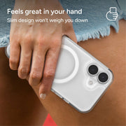 ZAGG Clear Snap with Kickstand Hard Shell Bumper Case, Clear, Drop Protection up to 10 ft, MagSafe Compatible, for iPhone 17, 702319381