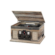 Victor VTA-200B-FSG 6-in-1 Nostalgic Bluetooth Record Player with 3-speed Turntable, Shiplap Grey