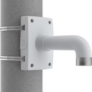 Axis 01473-001 T91B67 Pole Mount for Network Cameras, White, Fits 65-165mm Poles, Impact-Resistant with Stainless Steel Straps