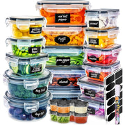 IRINNA 50 Pcs Food Storage Containers with Lids Airtight