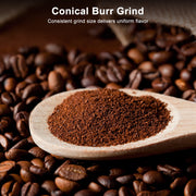 VAVSEA Conical Burr Coffee Grinder, 35 Grind Settings, Electric Bean Grinder for Espresso, Drip, Pour Over, Cold Brew, French Press, Matte Gray