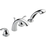 Delta T4705 2-Handle Deck-Mount Roman Tub Faucet With Hand Shower Trim Kit