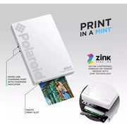 Polaroid 7410029 Pocket Printer W/ Zink Zero Ink Technology & Built-In Bluetooth for Android & iOS Devices, Pink