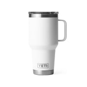 YETI Rambler 30 oz Travel Mug, Stainless Steel, Double-Wall Vacuum Insulated, Leak-Resistant Stronghold Lid, White, 888830214565