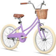 Glerc 20 Inch Girls Kids Bike for Child 6-9 Years, Purple - Durable