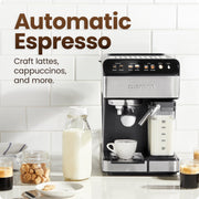 Chefman CafMaster Pro Espresso Machine, 15-Bar Pump, Built-In Milk Frother, 1.8 Liter Removable Water Reservoir, Stainless Steel, RJ54-I-SV-AM