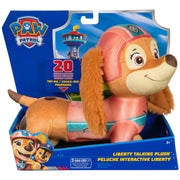 Spin Master Paw Patrol Liberty Talking Plush, 12 in, Interactive Toy with 20 Sound Effects and Phrases, Kids 3+