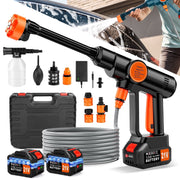 Tanbaby Cordless Pressure Washer, 970 PSI, 2.4 GPM, Dual 3000mAh Batteries, 6-in-1 Nozzle, 17FT Hose, Portable Electric Power Washer for Cars and Patio