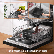 Bluebow Air Fryer Large 8.5 QT, Black, 8 in 1 Touch Screen, Visible Window, 1750W