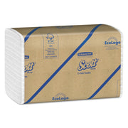 Kimberly-Clark Scott Essential C-Fold Paper Towels, Single-Ply, Built-in Absorbency Pockets, White, 10.13 x 13.15 in, 200 Sheets per Pack, 12 Packs