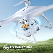 Wefone WF22 Drone with Camera for Kids and Adults, Lightweight, Optical Flow, 2 Batteries, White